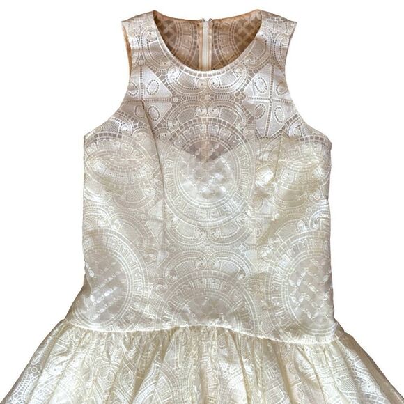 Marchesa Notte Sleeveless Lace Drop Waist Dress Size 4 NWT - Picture 2 of 15